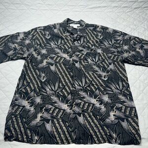 Knightsbridge Black and Beige Patterned Shirt